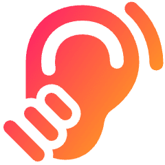 Hearing Deaf 2 Icon from Plump Gradient Set