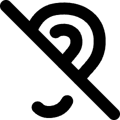 Hearing Deaf Icon from Micro Line Set