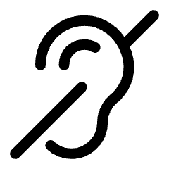 Hearing Disability Icon from Ultimate Regular Set