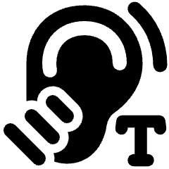 Hearing Telecoil Icon from Plump Solid Set