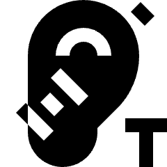 Hearing Telecoil Icon from Sharp Solid Set