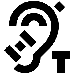 Hearing Telecoil Icon from Sharp Remix Set