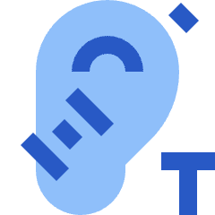 Hearing Telecoil Icon from Sharp Flat Set