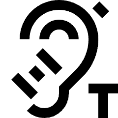 Hearing Telecoil Icon from Sharp Line Set