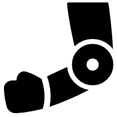 Prosthetic Arm Icon from Plump Solid Set