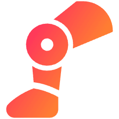 Prosthetic Leg Icon from Plump Gradient Set