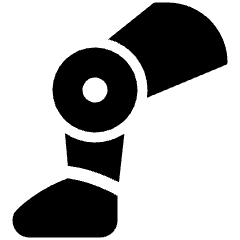 Prosthetic Leg Icon from Plump Solid Set