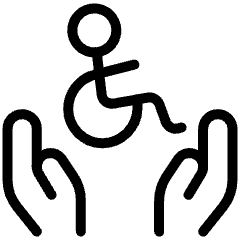 Safety Disability Hand Wheel Chair 2 Icon from Ultimate Light Set