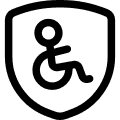 Safety Disability Protection Shield Icon from Ultimate Regular Set