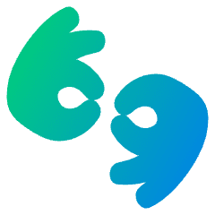 Sign Language Hand Icon from Plump Gradient Set