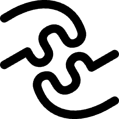 Sign Language Hand Icon from Flex Line Set
