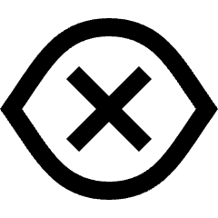 Visual Blind Icon from Sharp Line Set