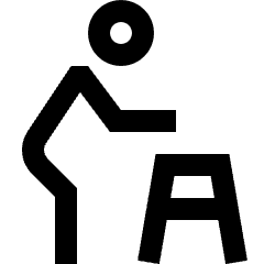 Walker Icon from Sharp Line Set