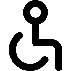 Wheelchair Disability Icon from Micro Line Set