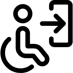 Wheelchair Entrance Icon from Ultimate Regular Set
