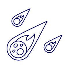 Meteor Disaster Illustration from UX Line Set