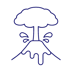 Volcano Disaster Illustration from UX Line Set
