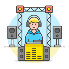Dj Booth 1 Illustration from UX Colors Set