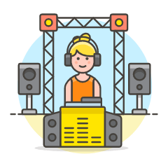 Dj Booth 4 Illustration from UX Colors Set