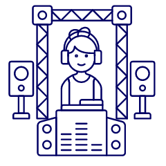 Dj Booth 4 Illustration from UX Line Set
