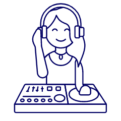 Dj Mix 4 Illustration from UX Line Set