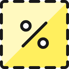 Discount Square Icon from Ultimate Colors Set