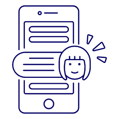 Phone Comment Text 4 Illustration from UX Line Set
