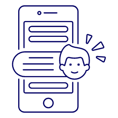 Phone Comment Text 1 Illustration from UX Line Set