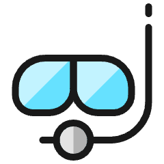 Diving Mask Icon from Ultimate Colors Set