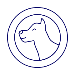 Dog Allow Zone Illustration from UX Line Set