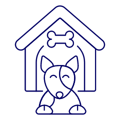 Outdoor Dog House Illustration from UX Line Set