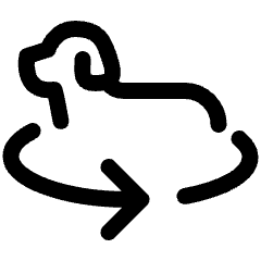 Dog Around Movement Icon from Ultimate Regular Set