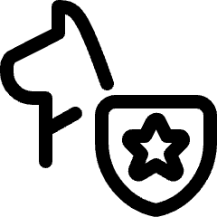 Dog Cop Badge Icon from Ultimate Regular Set