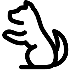 Dog Giving Hand Paw Icon from Ultimate Regular Set