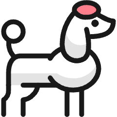 Dog Poodle Icon from Ultimate Colors Set