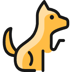 Dog Sit Icon from Ultimate Colors Set