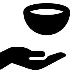 Begging Hand Bowl Icon from Ultimate Bold Set