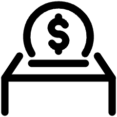 Donation Box Coin Icon from Ultimate Regular Set