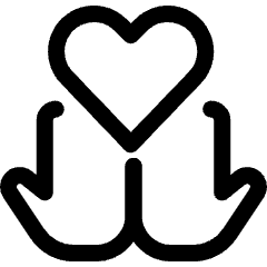 Donation Care Hands Heart 2 Icon from Ultimate Regular Set