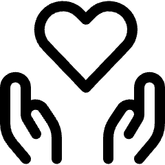 Donation Charity Hand Care Heart Icon from Ultimate Regular Set