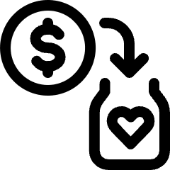 Donation Donate Coin Jar Icon from Ultimate Regular Set