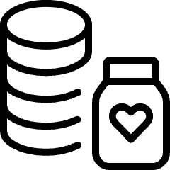 Donation Donate Coin Stack Jar Icon from Ultimate Light Set