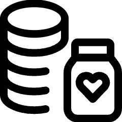 Donation Donate Coin Stack Jar Icon from Ultimate Regular Set