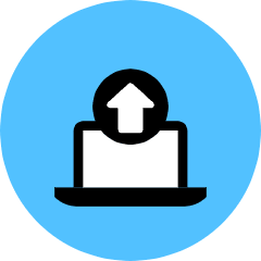 Upload Laptop Icon from Kameleon Pop Set