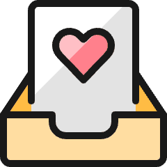 Drawer Heart Icon from Ultimate Colors Set