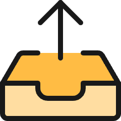 Drawer Upload Icon from Ultimate Colors Set