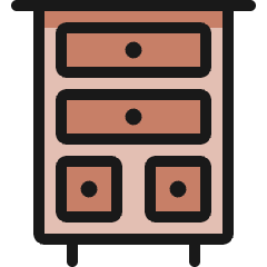 Dresser Drawers 4 Icon from Ultimate Colors Set