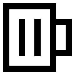Beer Mug Icon from Sharp Line Set