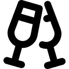 Champagne Party Alcohol Icon from Micro Line Set