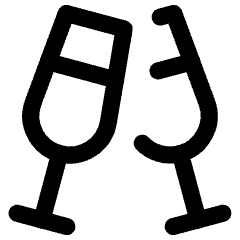 Champagne Party Alcohol Icon from Core Line Set